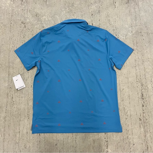Nike Dri-Fit Men’s Golf Polo Shirt Lobster All Over Print Blue Size Large - Picture 3 of 10